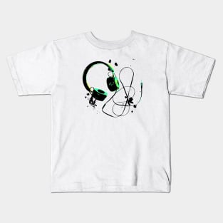 Headphone Illustration Kids T-Shirt